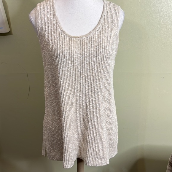 Pure Jill J. Jill Cream Sleeveless Knit Top - Picture 1 of 13